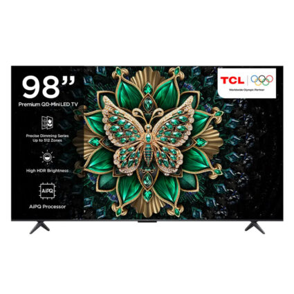 TCL 98C6K 98 Inch Premium QD-Mini LED 4K Google TV – 144Hz, ONKYO Audio