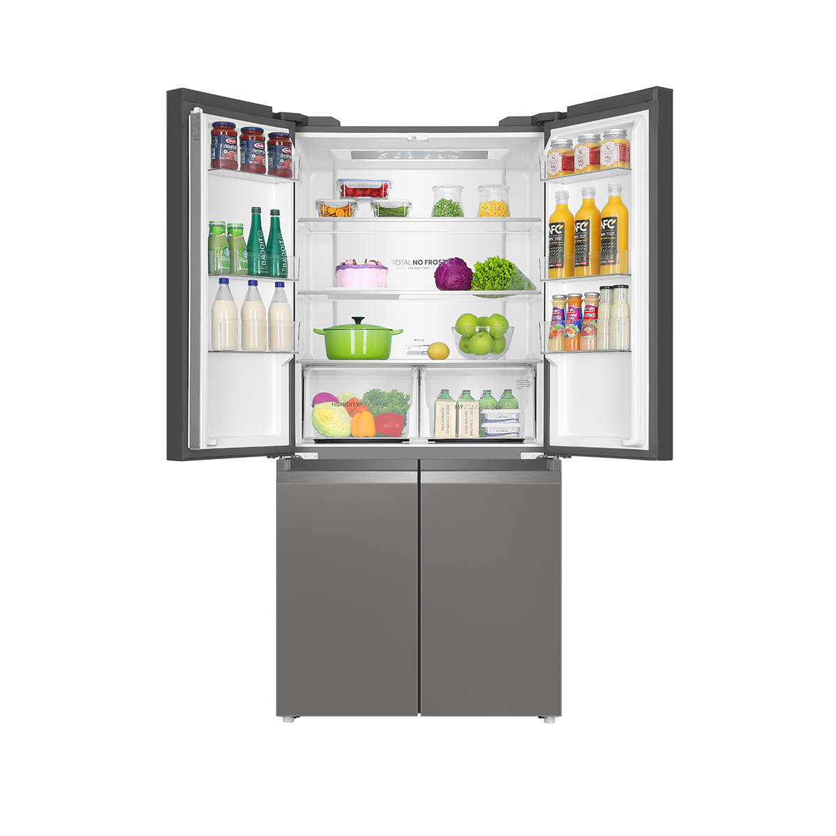 Haier HRF-678TGG 499L Twin Inverter No Frost T-Door Refrigerator – Golden Glass - Image 5