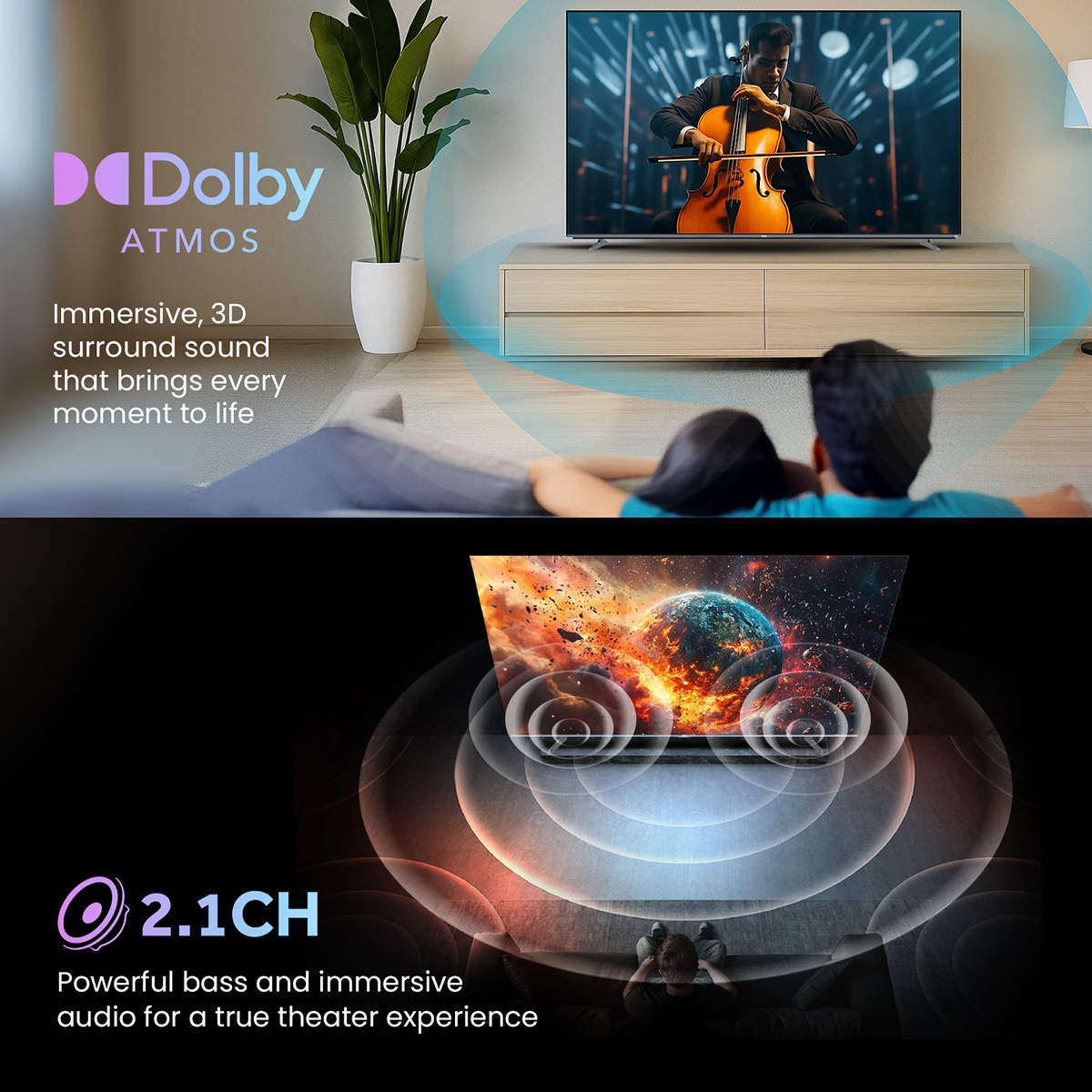 Haier H65M80FUX 65-Inch QD Mini LED 4K Google Smart TV - Image 6