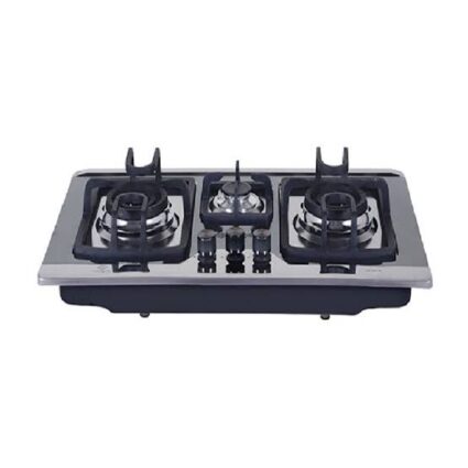 Nasgas DG-333 BK 3 Burner Stainless Steel Kitchen Hob